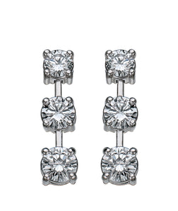 Triple Diamond Drop Earrings Fifth Avenue Jewellers