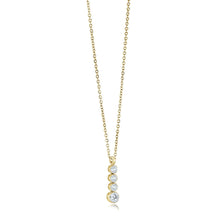 Load image into Gallery viewer, Gold necklace with small CZ on a white background