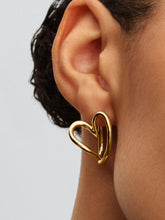 Load image into Gallery viewer, Pandora Essence Organically Shaped Heart Hoop Earrings