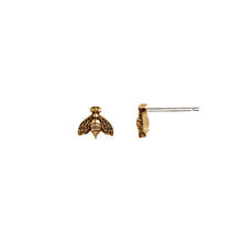 Load image into Gallery viewer, Pyrrha Bee Symbol Stud Earrings Bronze Fifth Avenue Jewellers Kamloops BC