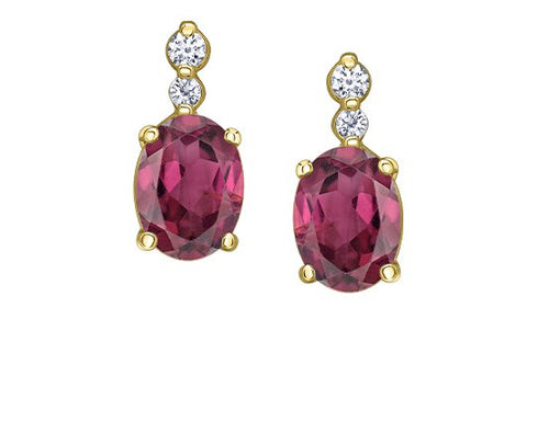 Canadian Diamond And Garnet Earrings - Fifth Avenue Jewellers