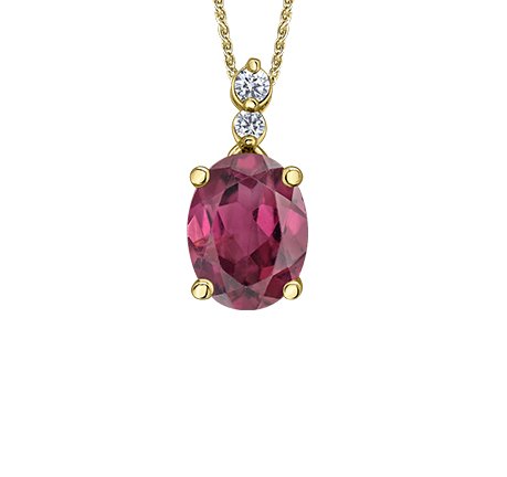 Canadian Diamond And Garnet Necklace - Fifth Avenue Jewellers