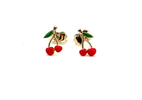 Cherry Stud Earrings - Fifth Avenue Jewellers
