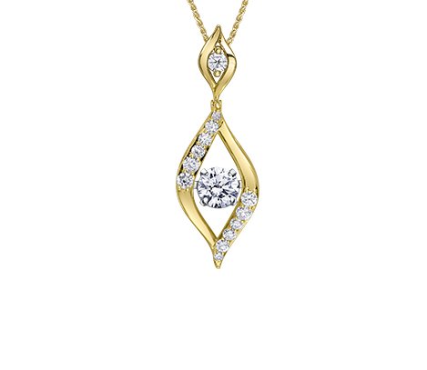 Dancing Diamond Pendant Necklace - Fifth Avenue Jewellers