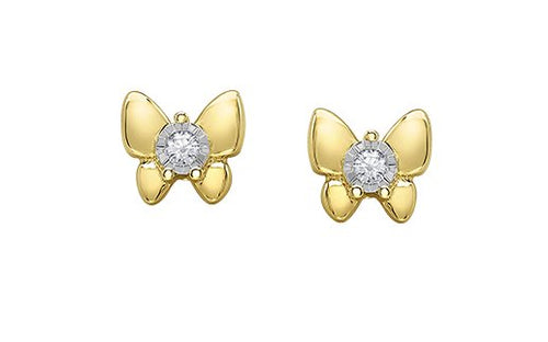 Diamond Butterfly Stud Earrings - Fifth Avenue Jewellers