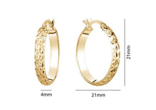 Load image into Gallery viewer, Diamond Cut Gold Hoops - Fifth Avenue Jewellers