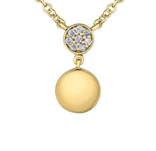 Load image into Gallery viewer, Diamond Disc Drop Necklace - Fifth Avenue Jewellers
