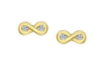 Load image into Gallery viewer, Diamond Infinity Stud Earrings - Fifth Avenue Jewellers
