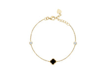 Load image into Gallery viewer, Gold Plated Clover Station Bracelet - Fifth Avenue Jewellers