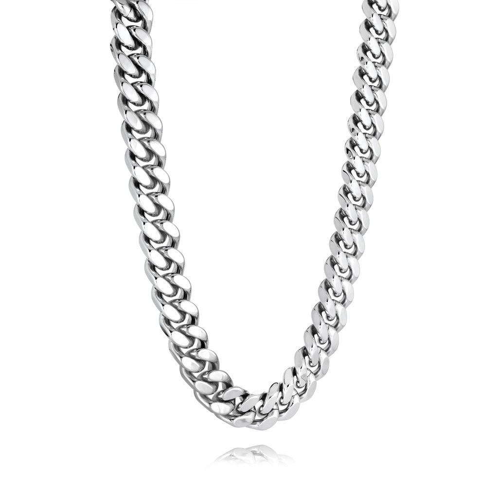 High Polish Stainless Steel Heavy Curb Chain - Fifth Avenue Jewellers