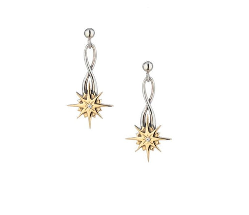 Keith Jack Compass Star Drop Earrings - Fifth Avenue Jewellers