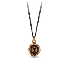 Load image into Gallery viewer, Necklace with a bronze pendant on a white background