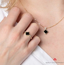 Load image into Gallery viewer, Maple Leaf Onyx Necklace - Fifth Avenue Jewellers