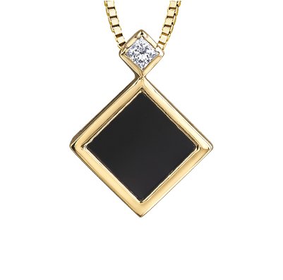 Maple Leaf Onyx Necklace - Fifth Avenue Jewellers