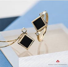 Load image into Gallery viewer, Maple Leaf Onyx Necklace - Fifth Avenue Jewellers