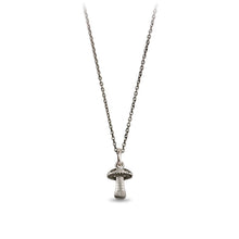 Load image into Gallery viewer, Silver mushroom symbol on chain