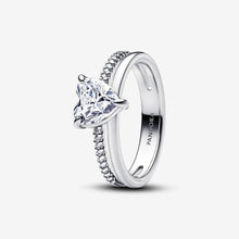 Load image into Gallery viewer, Pandora Double Band Heart Ring - Fifth Avenue Jewellers