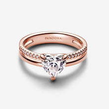 Load image into Gallery viewer, Pandora Double Band Heart Ring - Fifth Avenue Jewellers