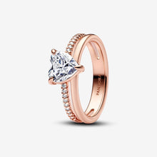 Load image into Gallery viewer, Pandora Double Band Heart Ring - Fifth Avenue Jewellers