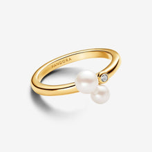 Load image into Gallery viewer, Pandora Duo Treated Freshwater Cultured Pearls Ring - Fifth Avenue Jewellers