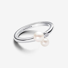 Load image into Gallery viewer, Pandora Duo Treated Freshwater Cultured Pearls Ring - Fifth Avenue Jewellers