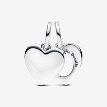 Load image into Gallery viewer, Pandora Engravable Heart Magnifying Glass Double Dangle Charm - Fifth Avenue Jewellers