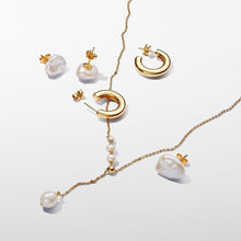 Load image into Gallery viewer, Pandora Essence Baroque Treated Freshwater Cultured Pearl Stud Earrings - Fifth Avenue Jewellers