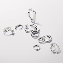 Load image into Gallery viewer, Pandora Essence Organically Shaped Circle & Treated Freshwater Cultured Pearls Stud Earrings - Fifth Avenue Jewellers