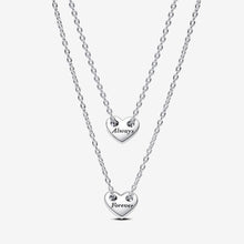 Load image into Gallery viewer, Pandora Forever &amp; Always Splittable Heart Collier Necklaces - Fifth Avenue Jewellers
