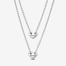 Load image into Gallery viewer, Pandora Forever & Always Splittable Heart Collier Necklaces - Fifth Avenue Jewellers