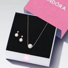 Load image into Gallery viewer, Pandora Gold Plated Pearl Jewelry Set - Fifth Avenue Jewellers