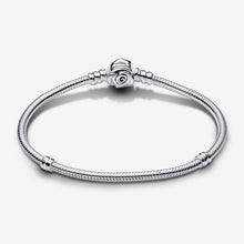 Load image into Gallery viewer, Pandora Moments Rose in Bloom Clasp Snake Chain Bracelet - Fifth Avenue Jewellers