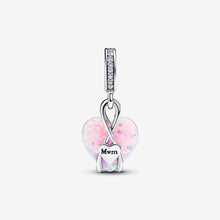Load image into Gallery viewer, Pandora Mum Opalescent Heart Dangle Charm - Fifth Avenue Jewellers
