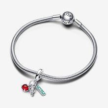 Load image into Gallery viewer, Pandora NYC Apple, Torch and Street Sign Triple Dangle Charm - Fifth Avenue Jewellers