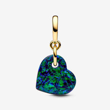 Load image into Gallery viewer, Pandora Opalescent Green Heart Dangle Charm - Fifth Avenue Jewellers