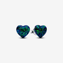 Load image into Gallery viewer, Pandora Opalescent Green Heart Stud Earrings - Fifth Avenue Jewellers