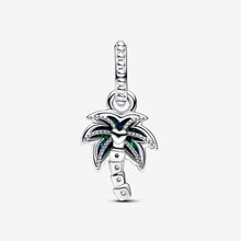 Load image into Gallery viewer, Pandora Opalescent Green Palm Tree Dangle Charm - Fifth Avenue Jewellers