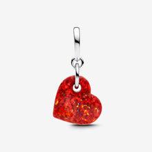 Load image into Gallery viewer, Pandora Opalescent Red Heart Dangle Charm - Fifth Avenue Jewellers