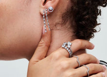 Load image into Gallery viewer, Pandora Sparkling Eight Stones Drop Earrings - Fifth Avenue Jewellers