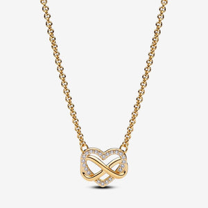 Pandora Sparkling Infinity Heart Collier Necklace - Fifth Avenue Jewellers