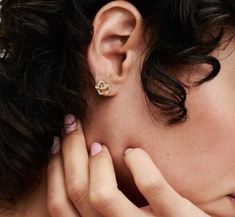 Pandora Sparkling Infinity Heart Stud Earrings – Fifth Avenue