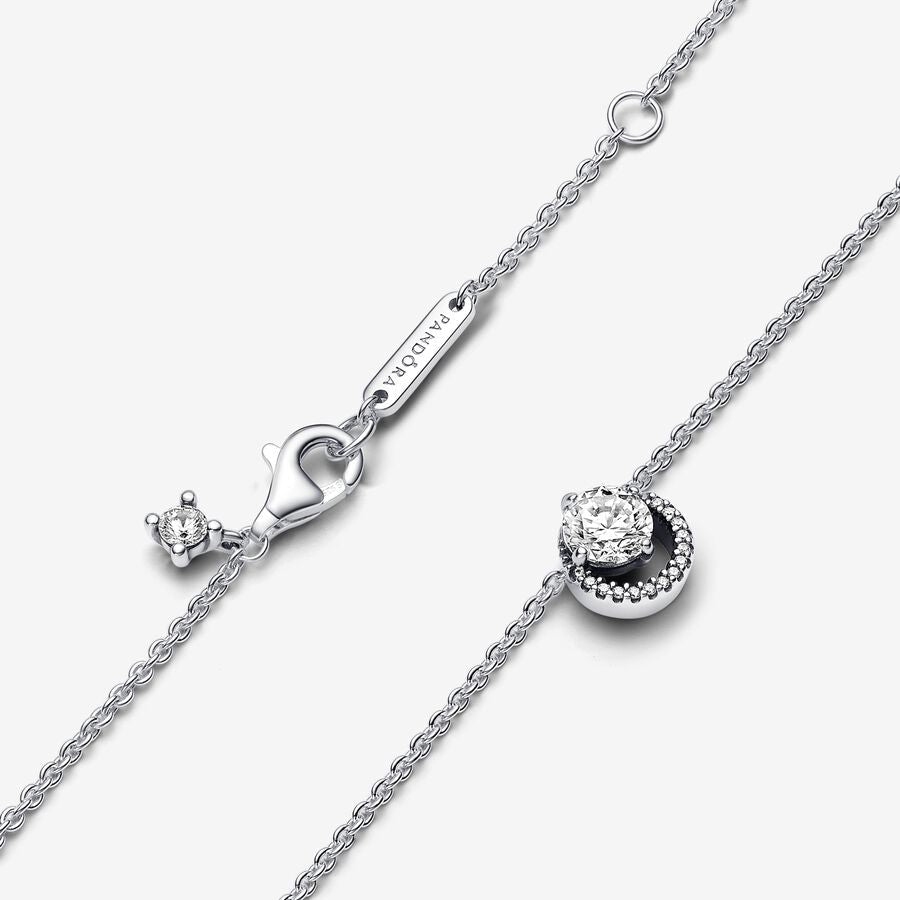 Pandora Sparkling Round Halo Pendant Collier Necklace – Fifth
