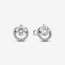 Load image into Gallery viewer, Pandora Sparkling Round Halo Stud Earrings - Fifth Avenue Jewellers