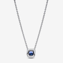 Load image into Gallery viewer, Pandora Sparkling Square Blue Halo Pendant Necklace - Fifth Avenue Jewellers