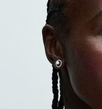 Load image into Gallery viewer, Pandora Treated Freshwater Cultured Pearl & Pavé Halo Stud Earrings - Fifth Avenue Jewellers