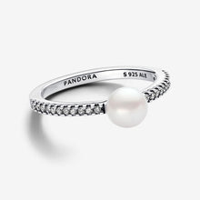 Load image into Gallery viewer, Pandora Treated Freshwater Cultured Pearl &amp; Pavé Ring - Fifth Avenue Jewellers
