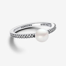 Load image into Gallery viewer, Pandora Treated Freshwater Cultured Pearl & Pavé Ring - Fifth Avenue Jewellers