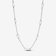 Load image into Gallery viewer, Pandora Treated Freshwater Cultured Pearl Station Chain Necklace - Fifth Avenue Jewellers

