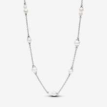 Load image into Gallery viewer, Pandora Treated Freshwater Cultured Pearl Station Chain Necklace - Fifth Avenue Jewellers