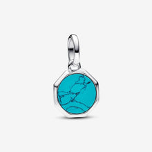 Load image into Gallery viewer, Pandora Turquoise - coloured Engravable Mini Medallion Charm - Fifth Avenue Jewellers
